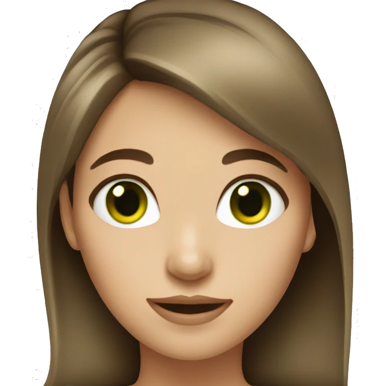 A light brunette girl with green eyes emoji