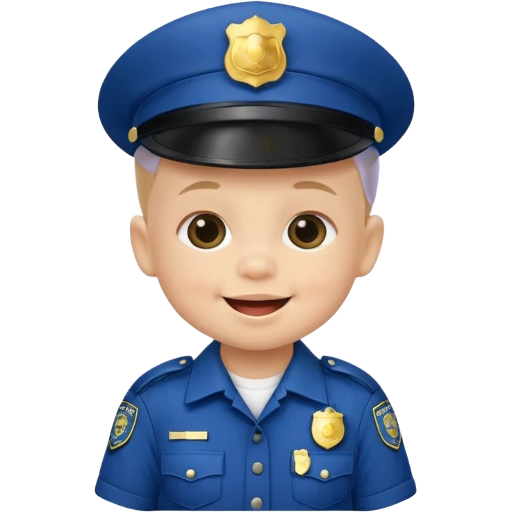baby police with pacifier in mouth emoji