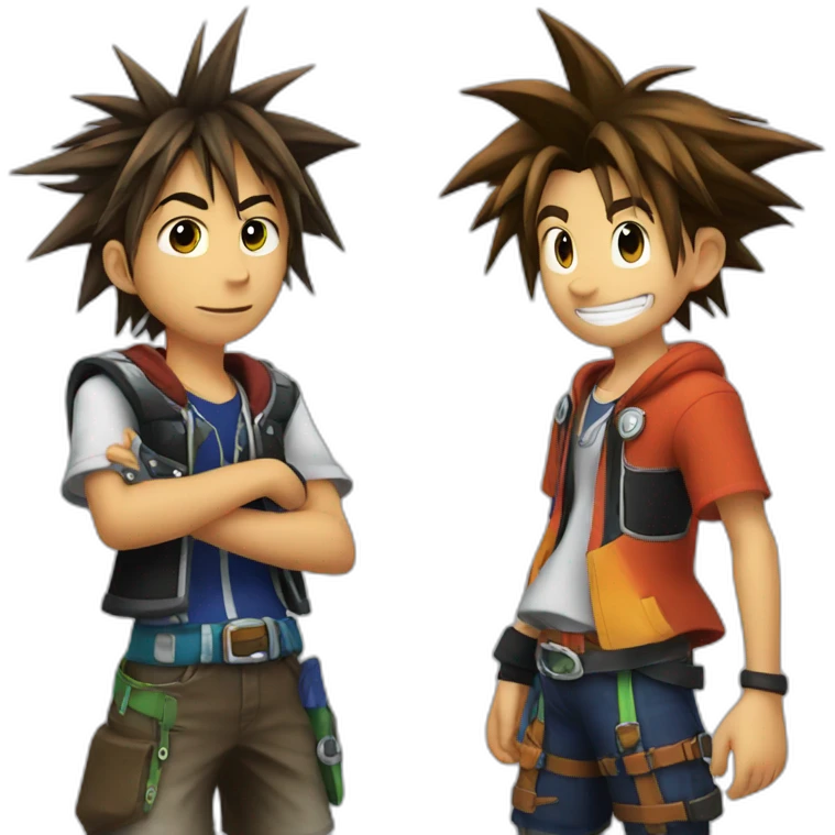sora and goofy kh emoji