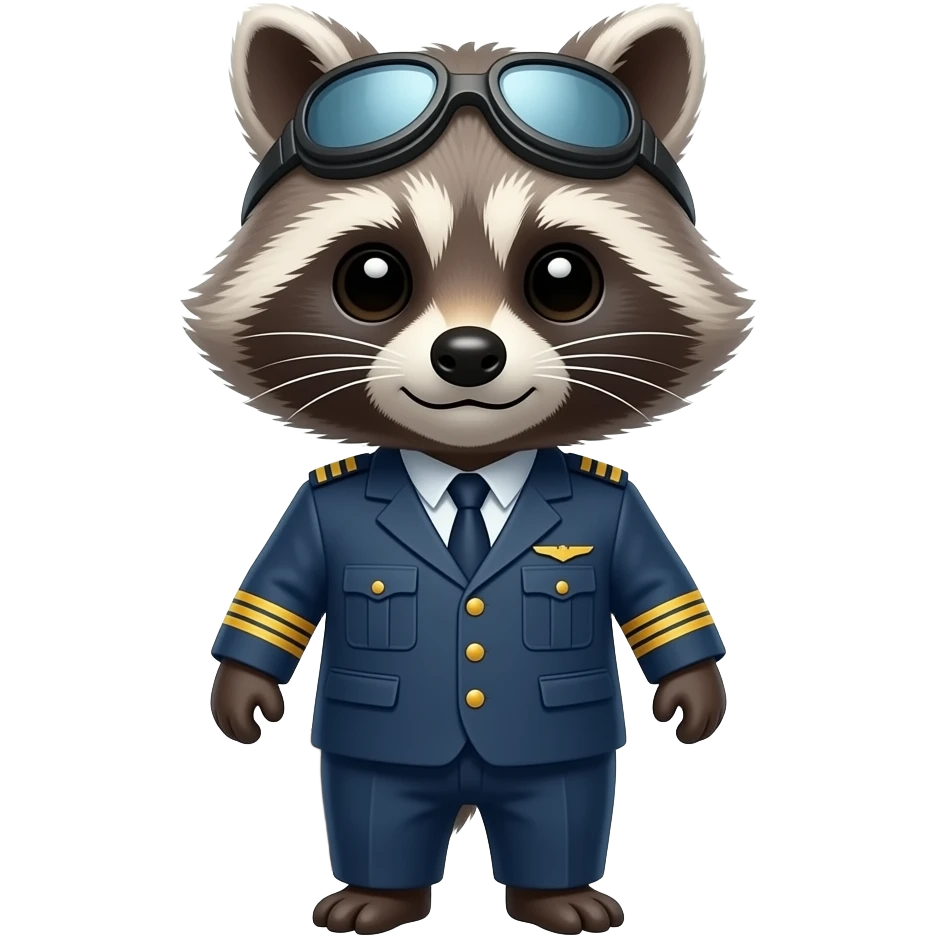 racoon pilot emoji