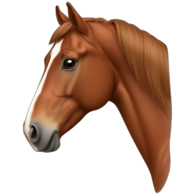 chestnut horse without white emoji