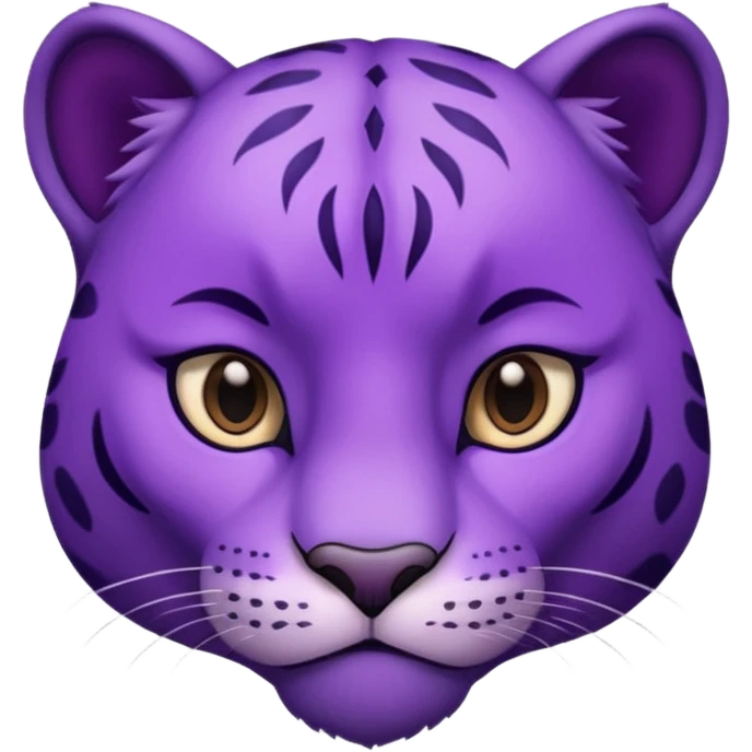 Purple Panther face turned to the side emoji