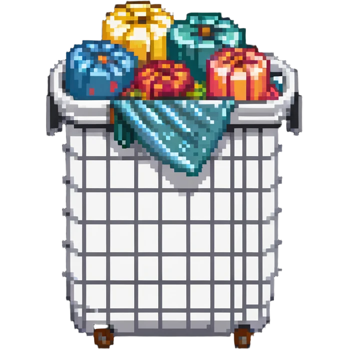 overflowing clothes hamper emoji