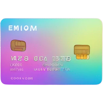 Vaporwave color themed credit card emoji, DO NOT INCLUDE NUMBERS OR TEXT emoji