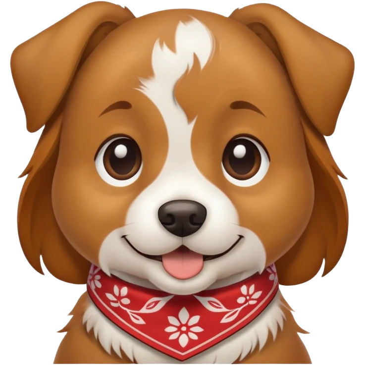 dog with bandana emoji