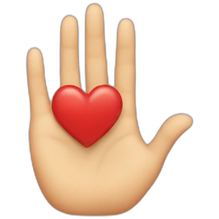 Hand heart emoji