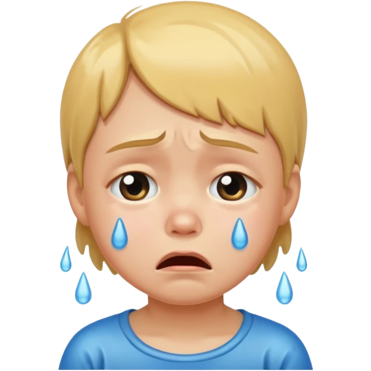 Sad crying child emoji