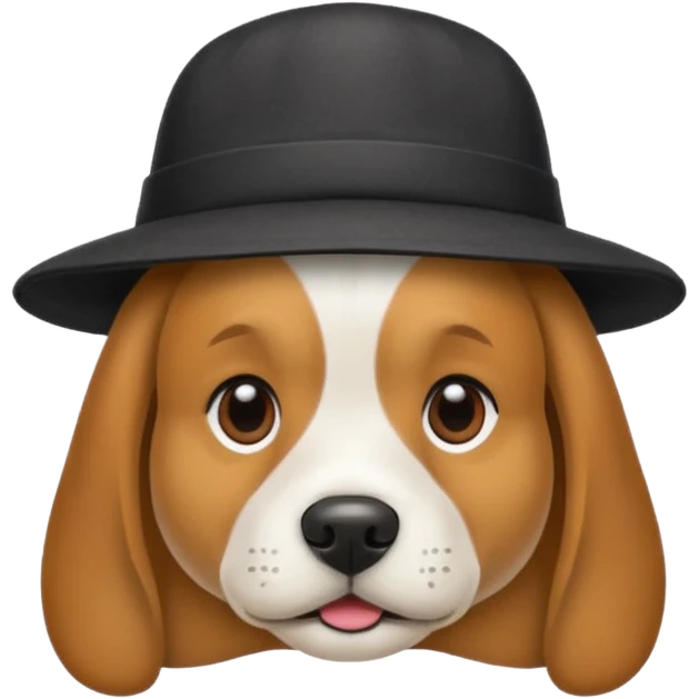 dog wearing a hat emoji