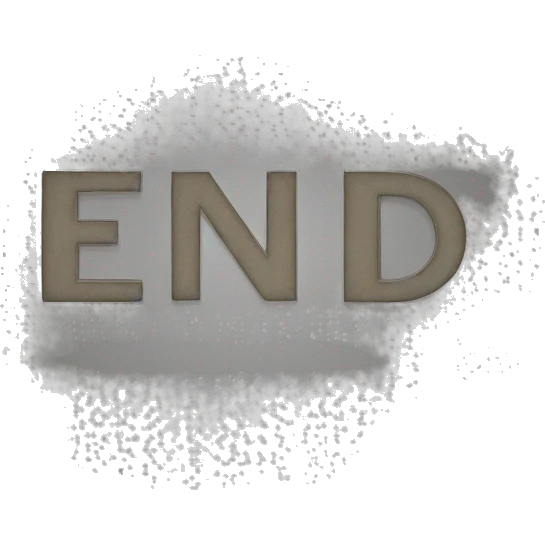 a sign that reads "end" emoji