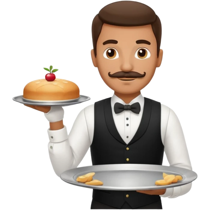 mustached waiter man emoji