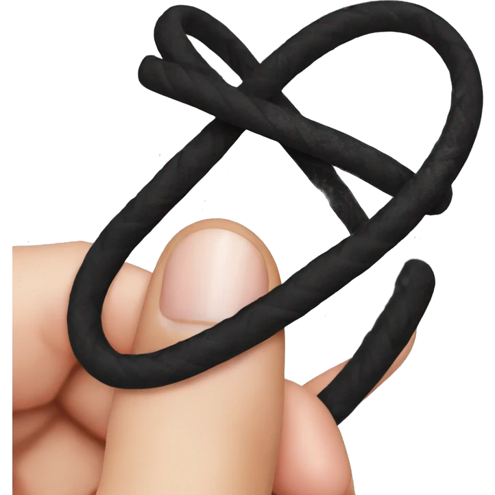 Black rubber band emoji