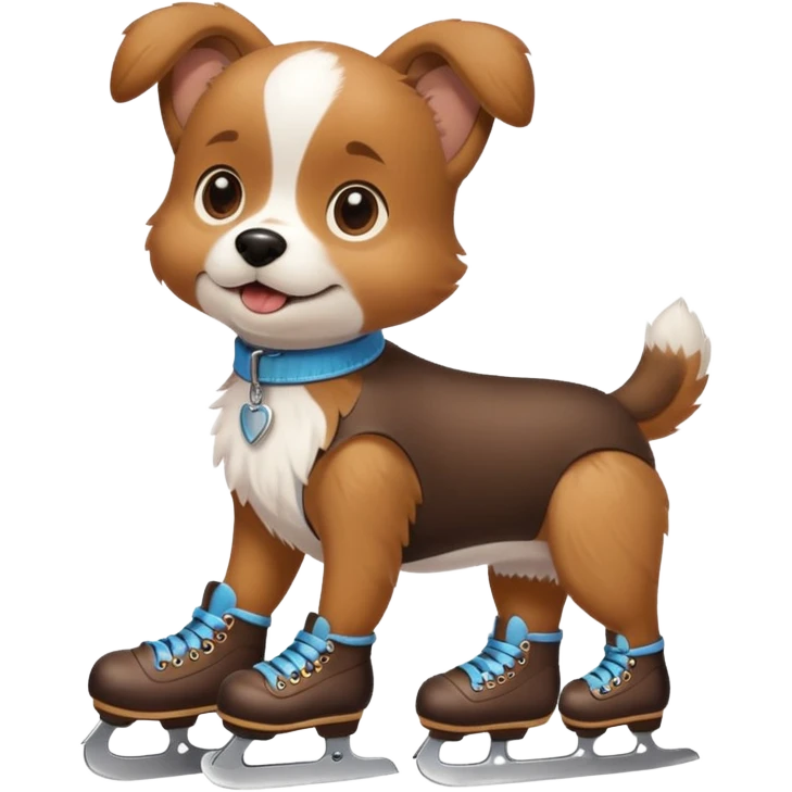 dog wearing skates emoji