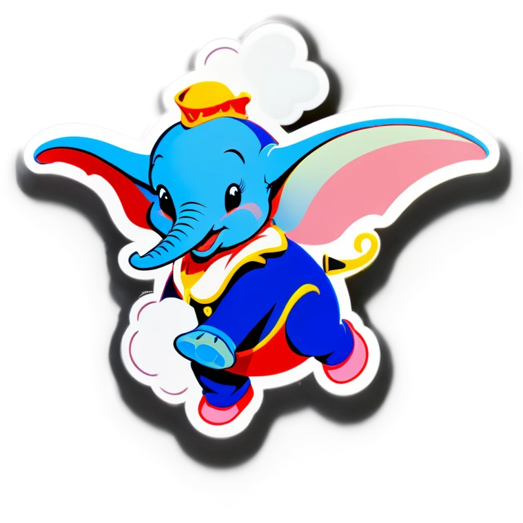 Dumbo flying overdisneyland emoji