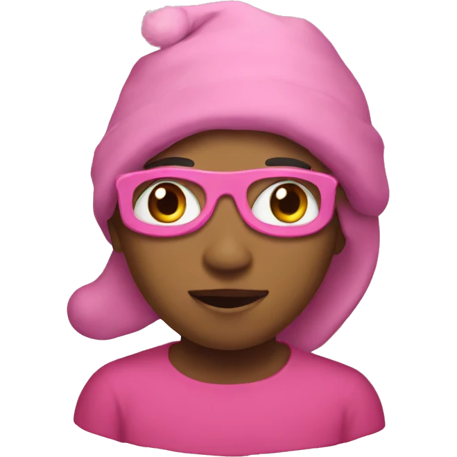 Christmas pink emoji