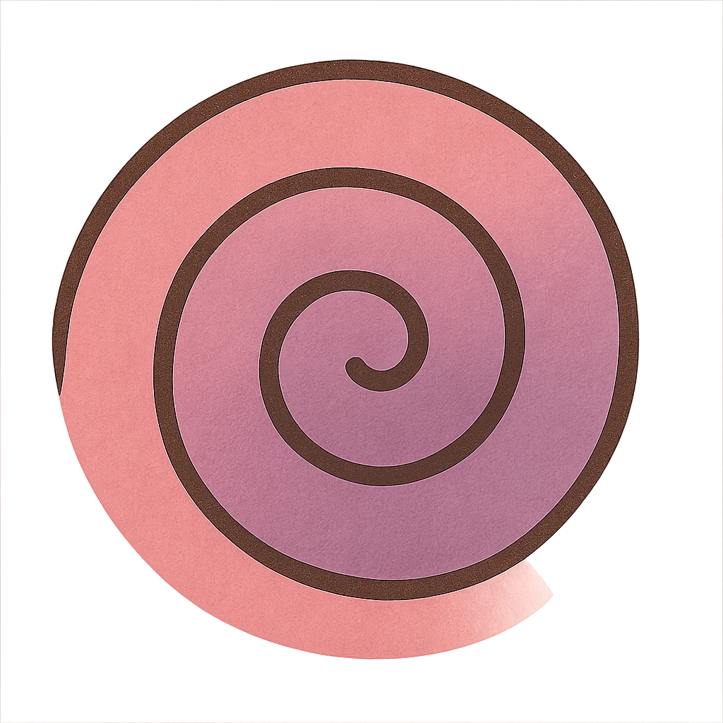 a spiral shape, pink to purple gradient, minimalistic emoji