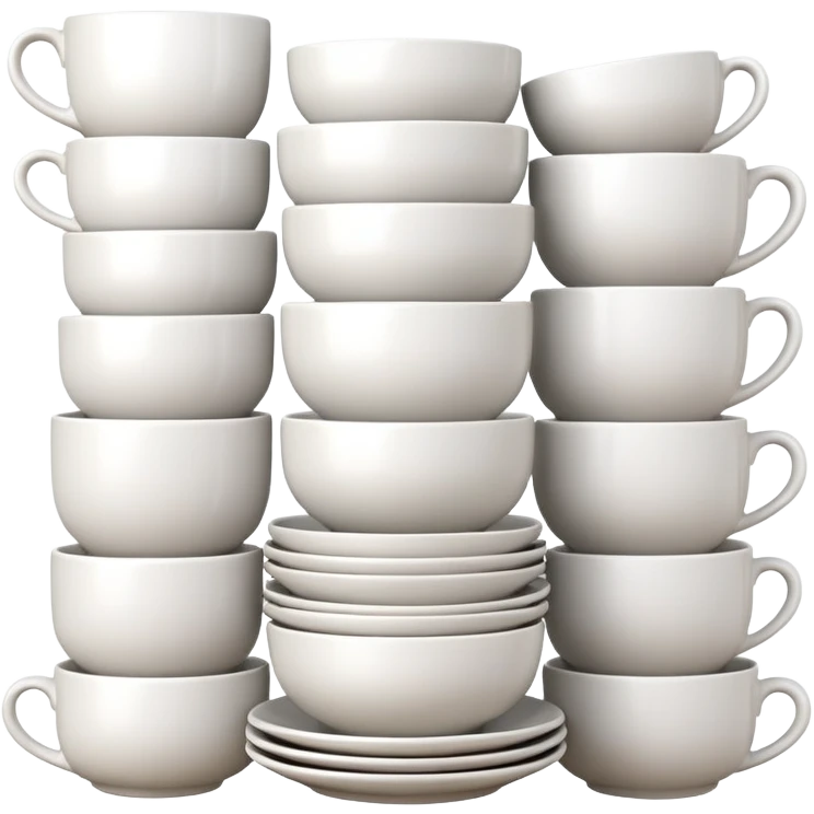 i wanted to create a image which show bulk orders of crockery items  emoji
