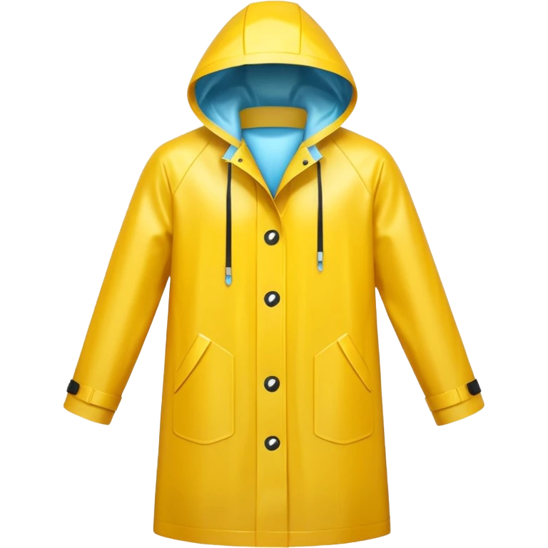 yellow raincoat, just rain coat, negative character. emoji