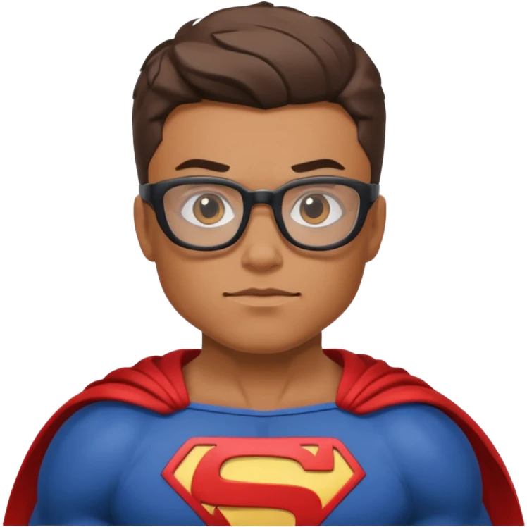 Glasses-Wearing super Heroe emoji