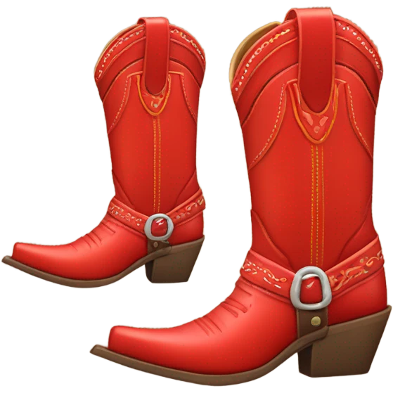 Red cowboy boots emoji