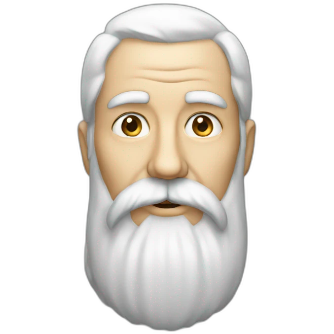 old, white long beard,  emoji