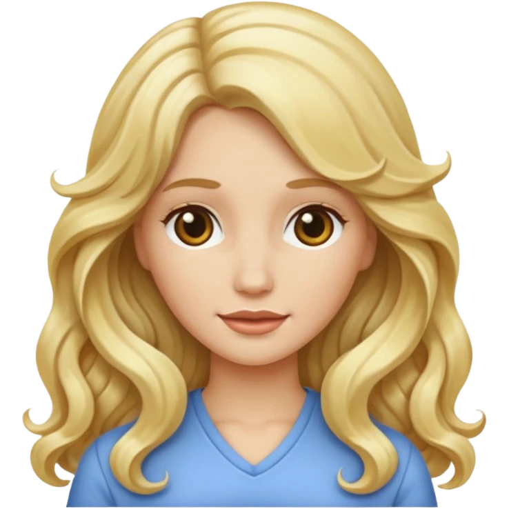 White female with long blonde wavy hair emoji