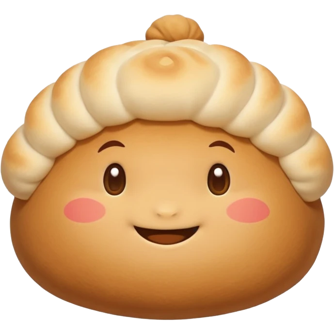 smiling dumpling bun who holds a Zapier logo emoji