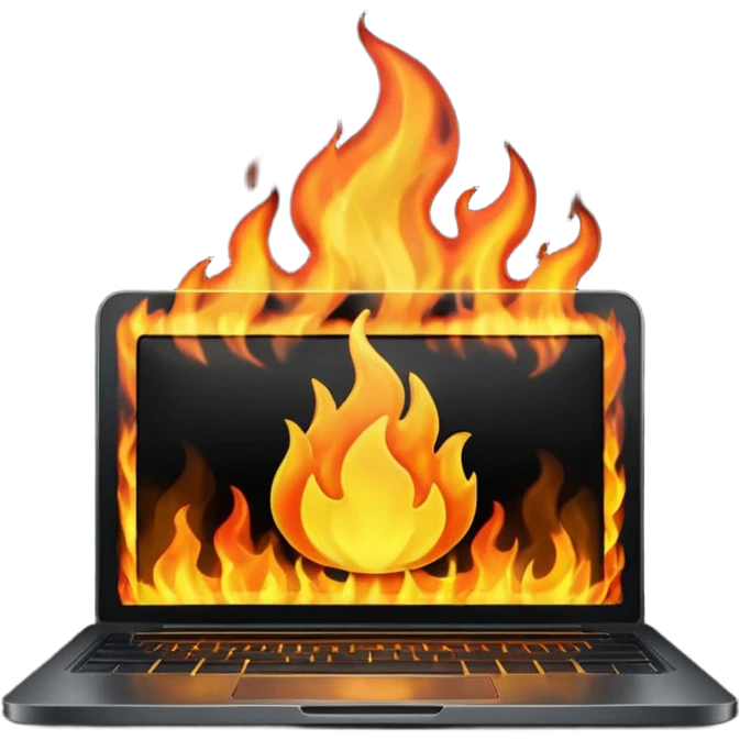 malwarebytes burning laptop emoji