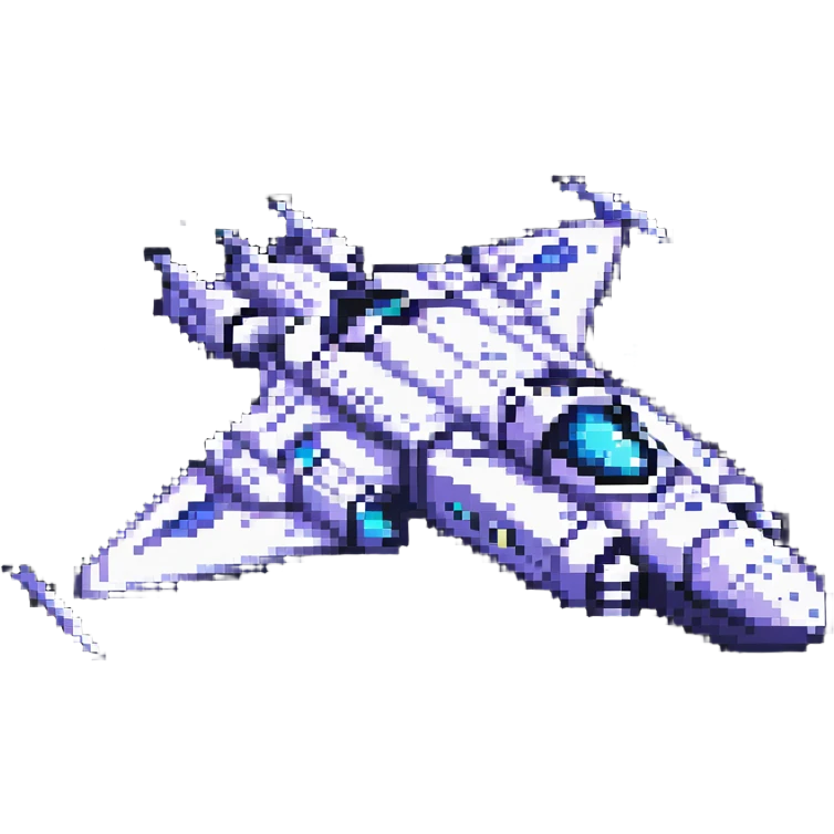 Space cruiser with sleek design and glowing engines, flying through stars emoji