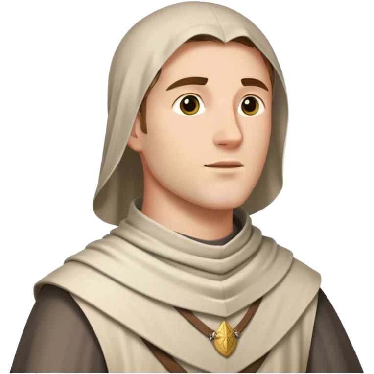 Medieval male everyday coif with neck coverage emoji
