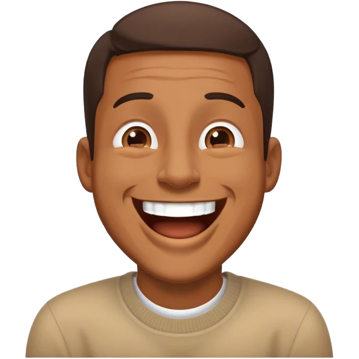 homme qui fait semblant de rigoler emoji