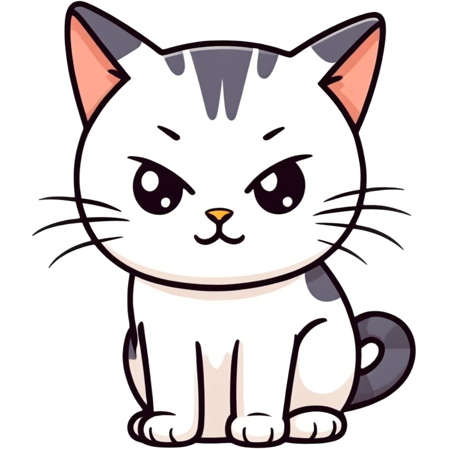 Cat looking cute sad emoji