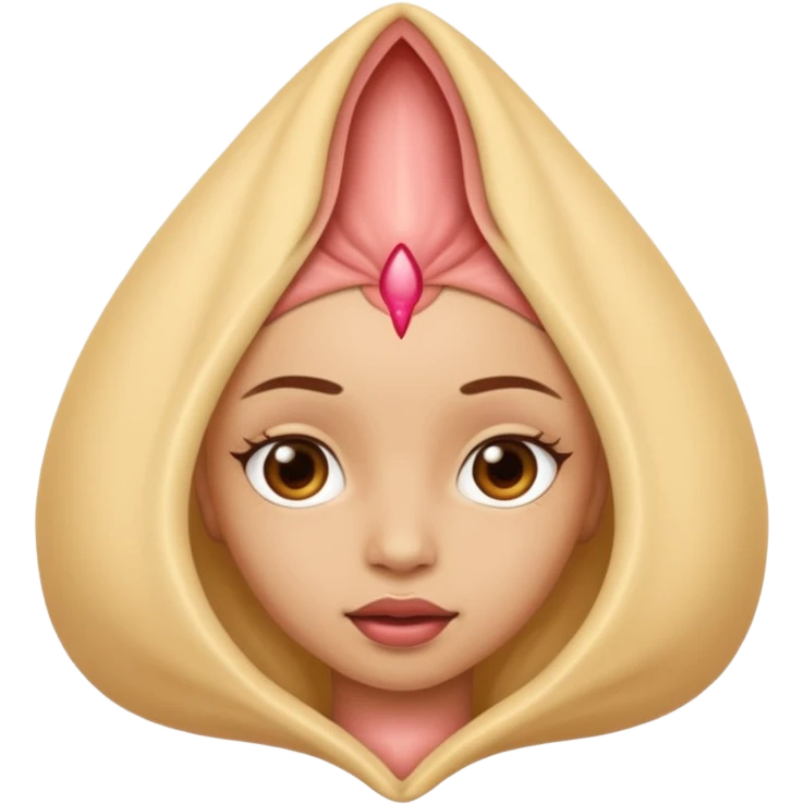 Naked vagina light skin girl vulva emoji