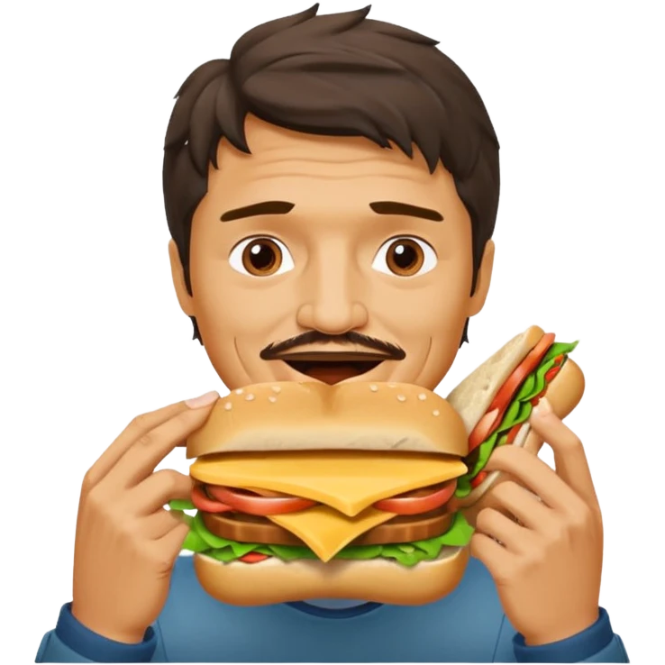 Pedro Pascal eating a sandwich meme emoji emoji
