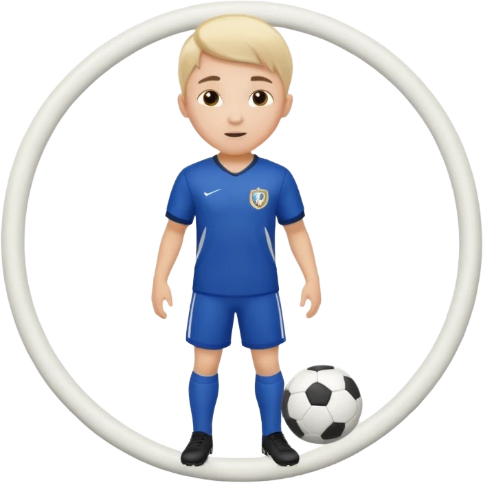  мальчик играет в футбол и эта картинка должна быть обведена в кружок  emoji