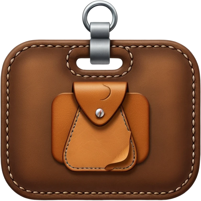 leather tag with stitching lines emoji