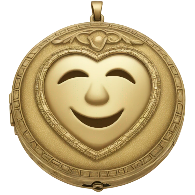antique gold locket emoji