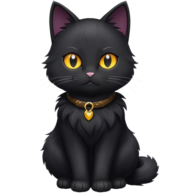 Anime black cat emoji
