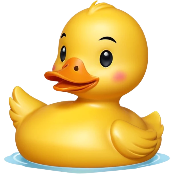 Rubber duck winking  emoji