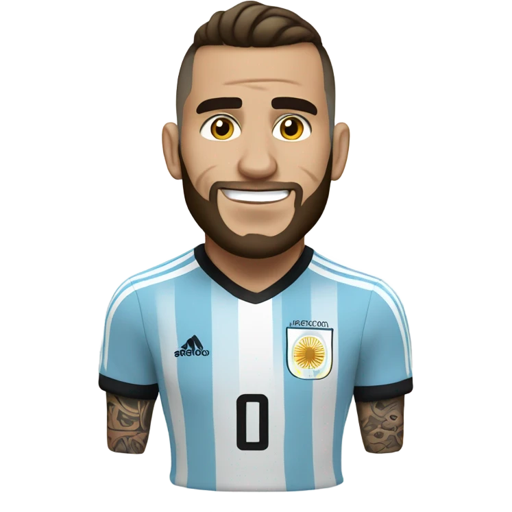 emoji nicolas otamendi, argentina football player emoji