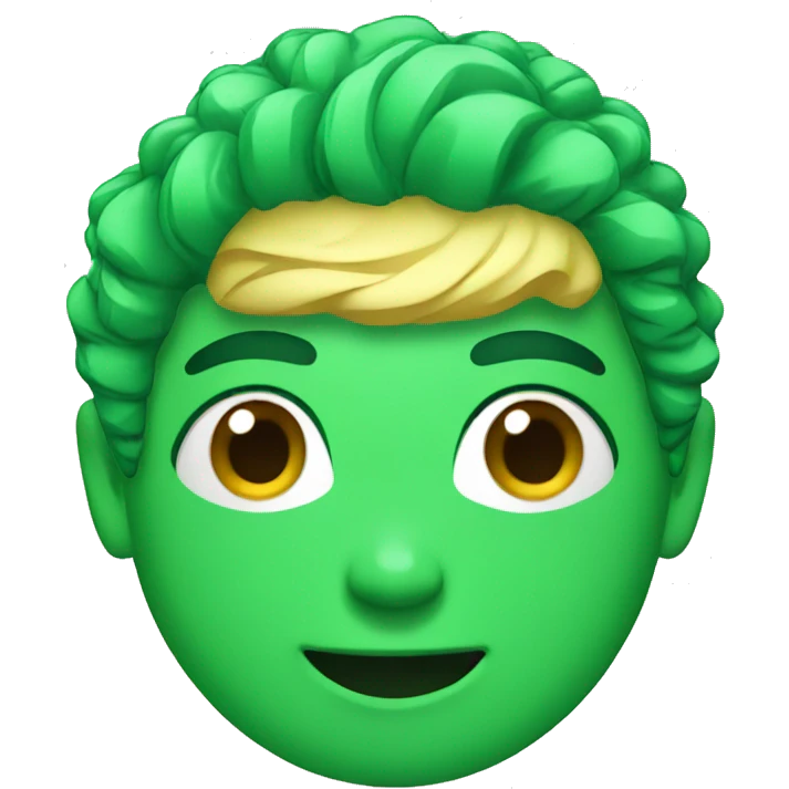 green hair gel emoji