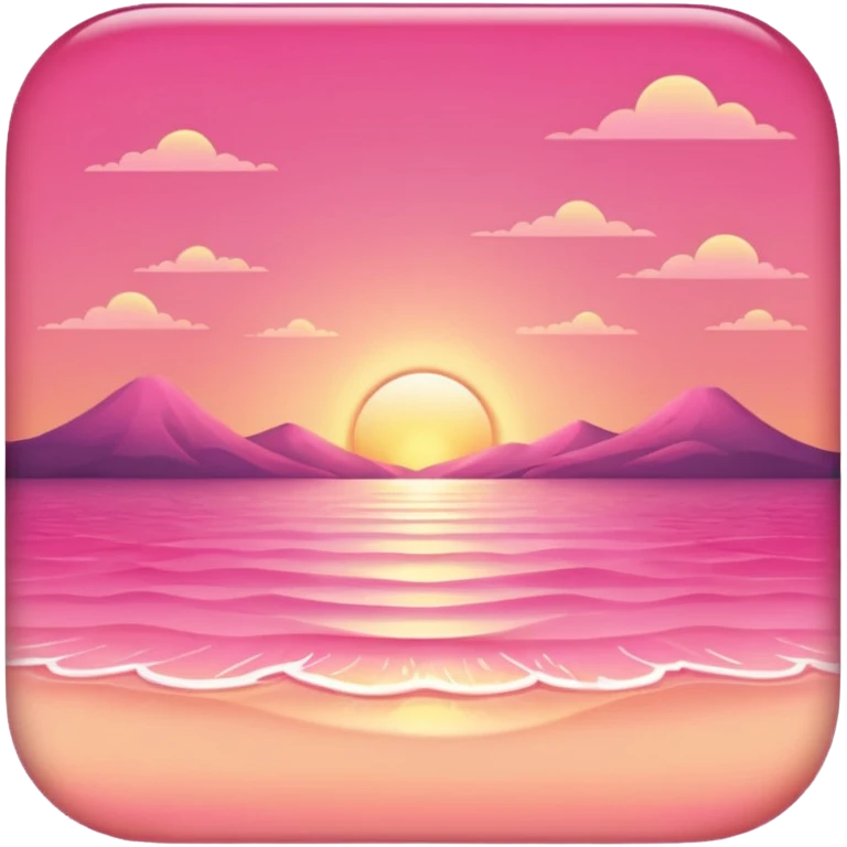 Cute pink summer sunset emoji