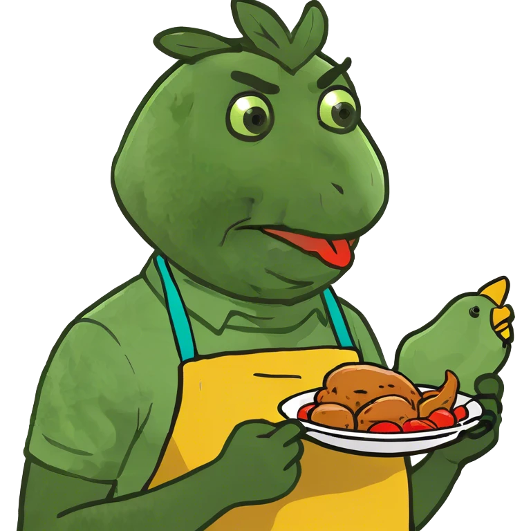 Black man eating chicken emoji
