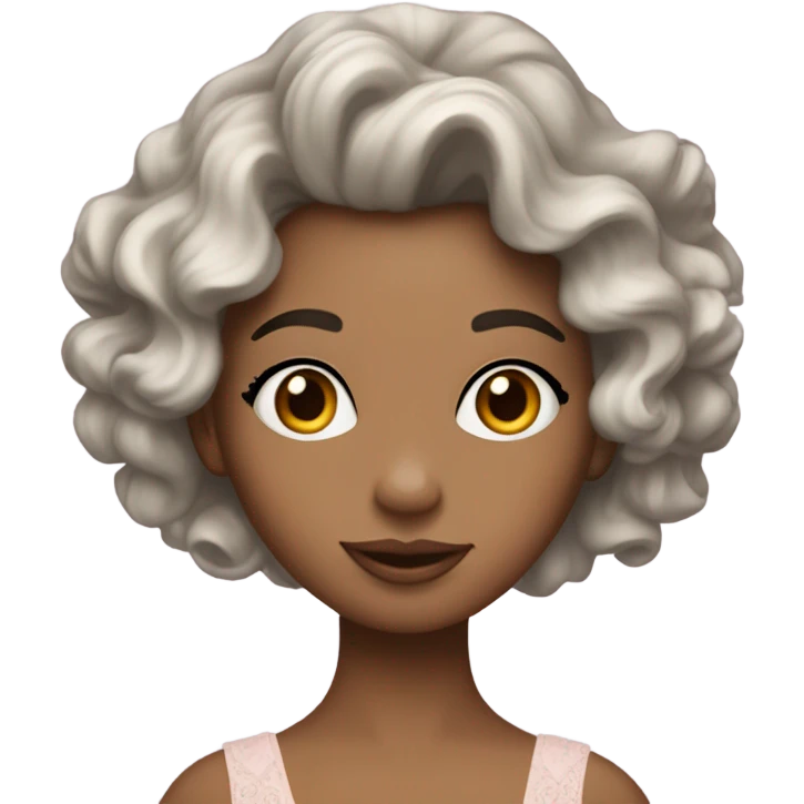 Shabby chic wavy hair ballerina  emoji