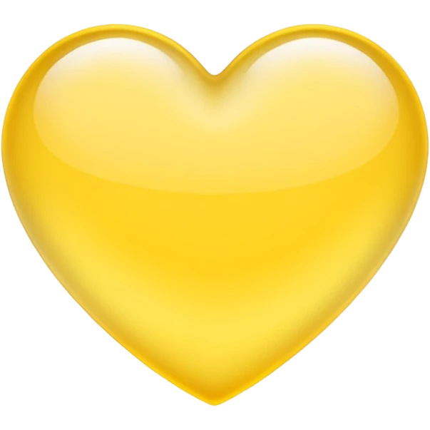 yellow heart with a frosted glass effect emoji