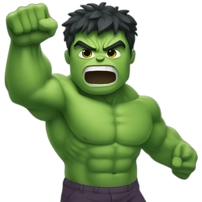 Hulk waving emoji