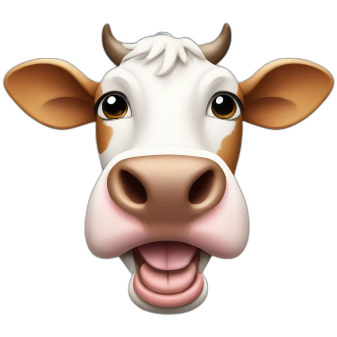 Cow with nose piercing  emoji