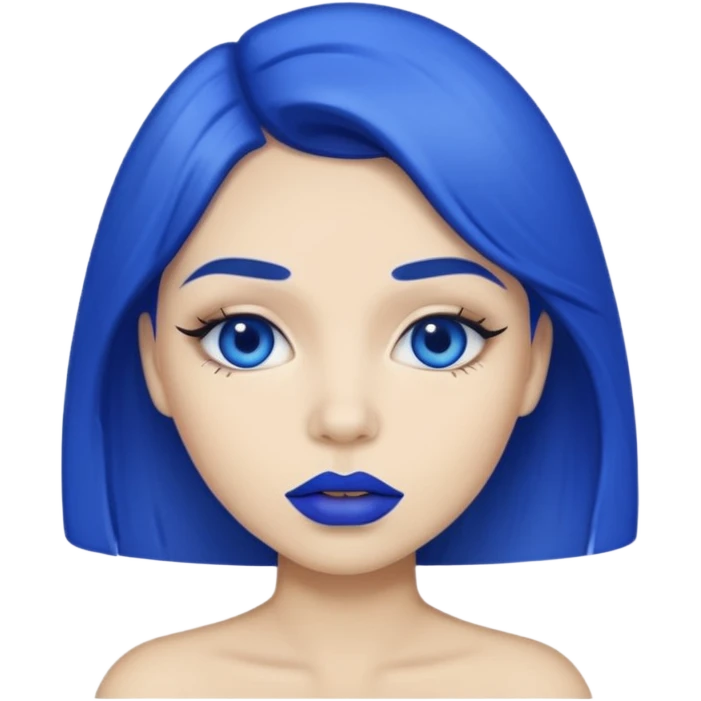 blue lipstick emoji