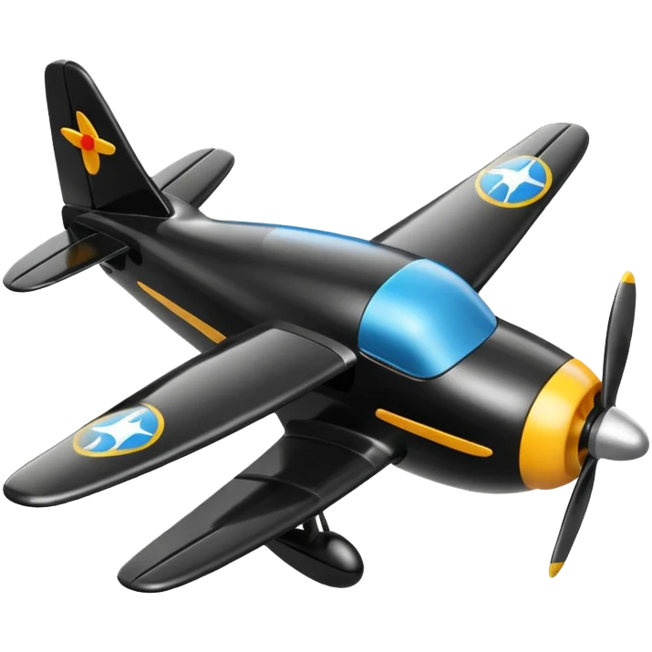 toy black plane emoji