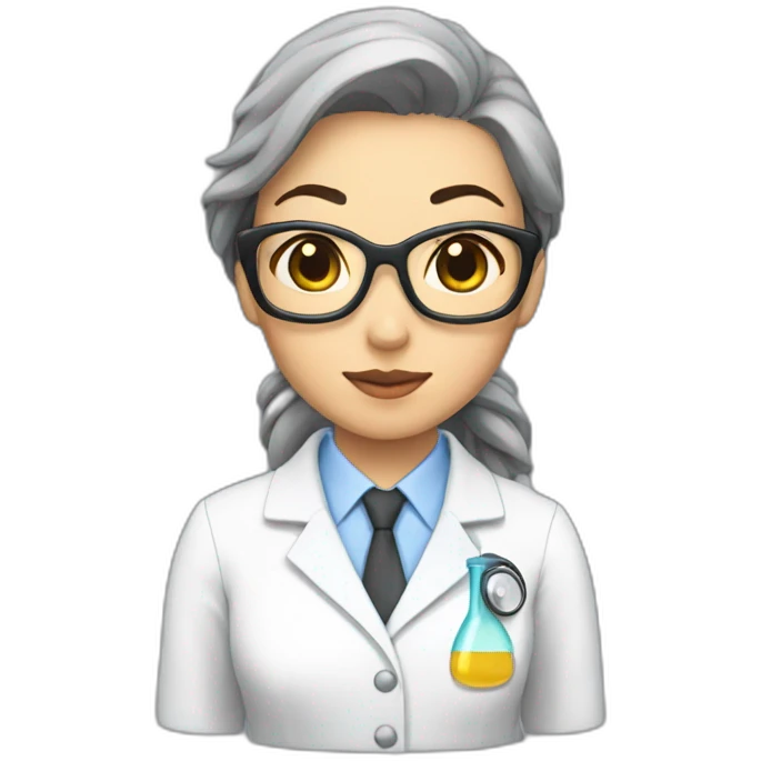 miss kobayashi with a lab coat emoji