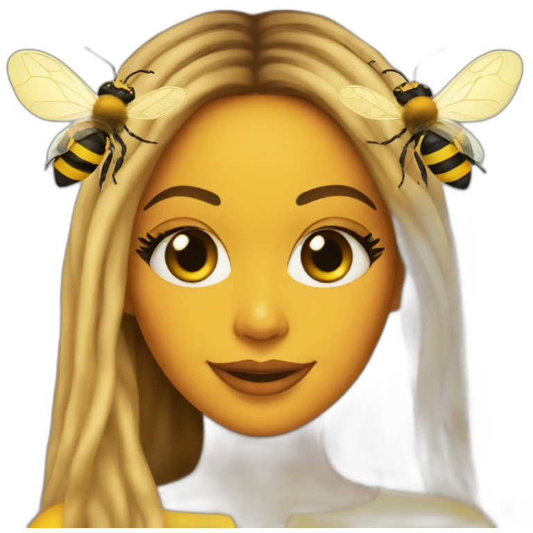 Beyoncé and a bee emoji